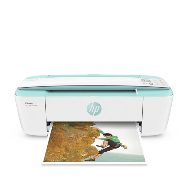 HP DeskJet 3755 Compact All-in-One Wireless Printer with Mobile Printing, HP Instant Ink Seagrass Accent (J9V92A)