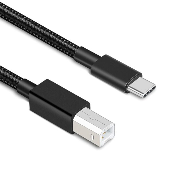 rts Hight Speed USB Type C Printer Cable (2M) Nylon Braided 480Mbps