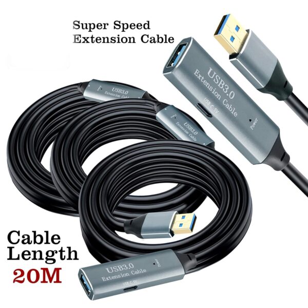 Storite 20 Meter Active USB 3.0 Extension Cable USB 3.0 Male to Female Extender - Image 2
