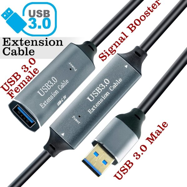 Storite 20 Meter Active USB 3.0 Extension Cable USB 3.0 Male to Female Extender - Image 3