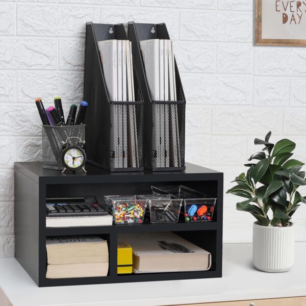 ABOUT SPACE DIY Desk Organizer - 2-Way Usage Wood Desktop Storage for Home - Image 2